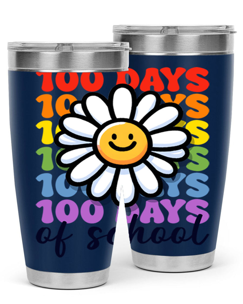 Retro Flower 100 Days Of 56#- 100 days of school- Tumbler