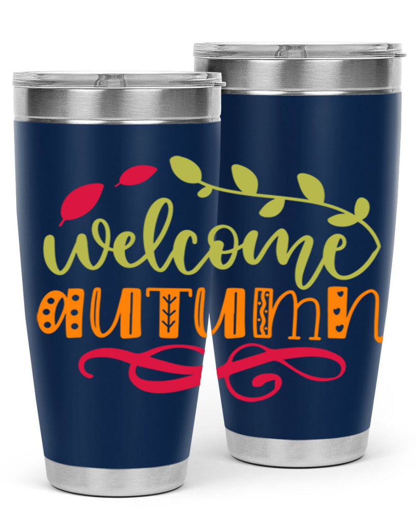 Welcome Autumn 629#- fall- Tumbler