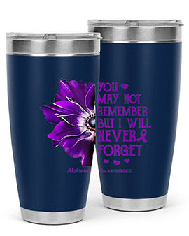 You may not remember but I will never forget alzheimer 223#- alzheimers- Tumbler