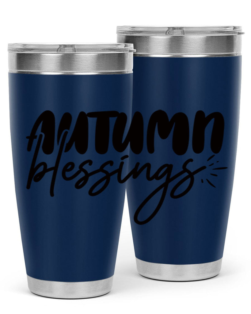 autumn blessings 65#- thanksgiving- Tumbler