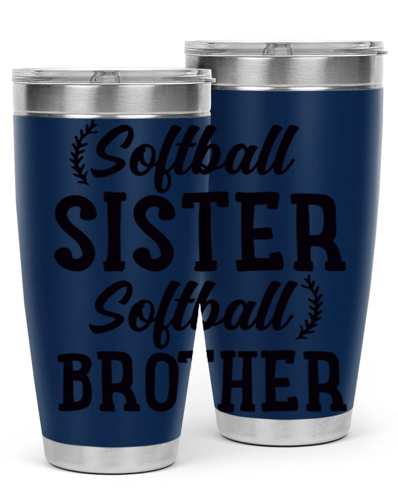 softball sister softball brother 2273#- softball- Tumbler