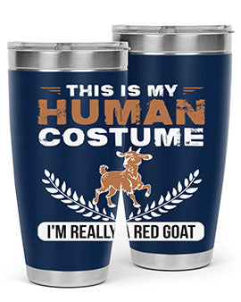 this is my human costume im really a red goat Style 1#- goat- Tumbler