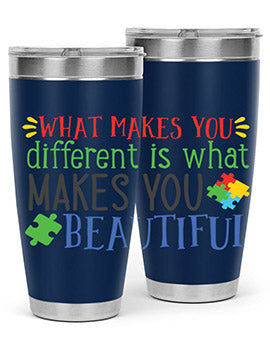 what makes you different is what makes you beautiful Style 3#- autism- Tumbler
