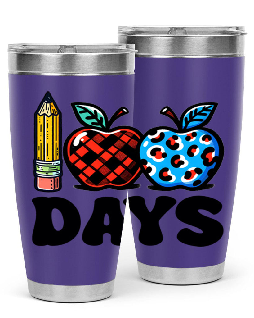 100th day of school Apple 38#- 100 days of school- Tumbler