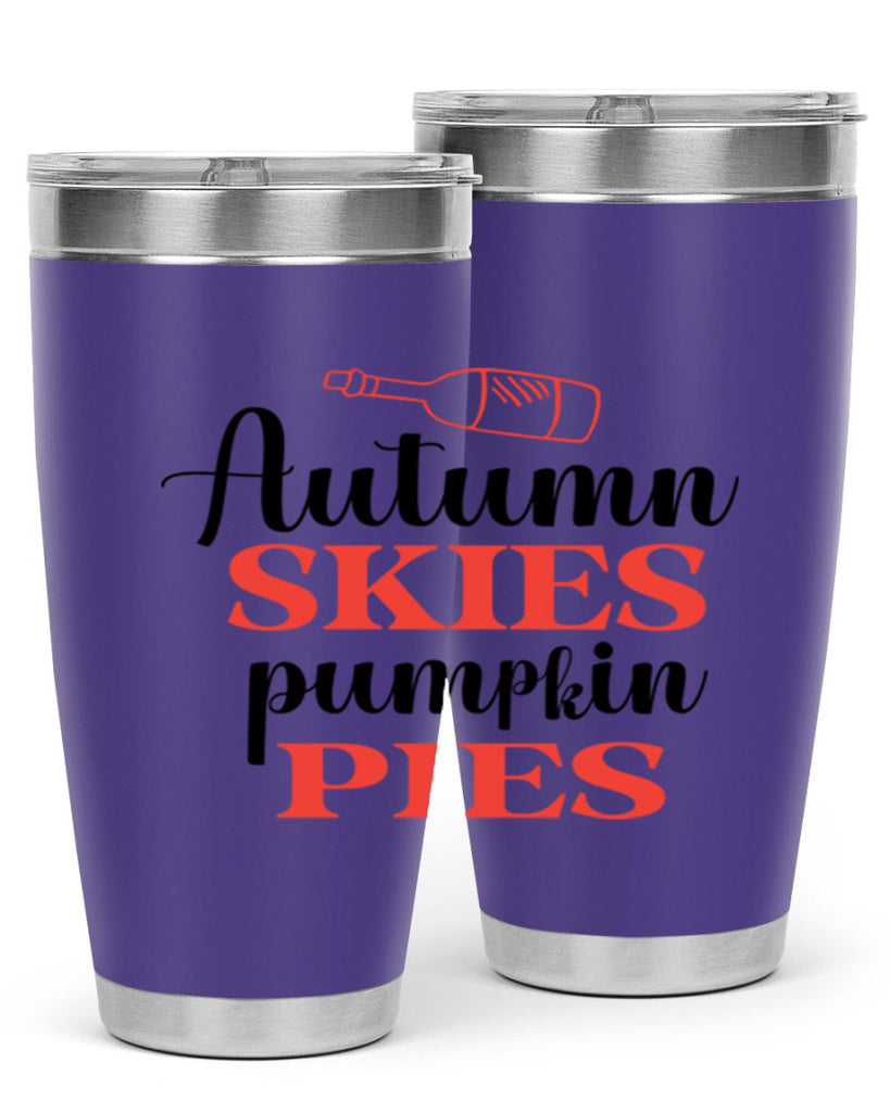 Autumn skies pumpkin pies 31#- fall- Tumbler