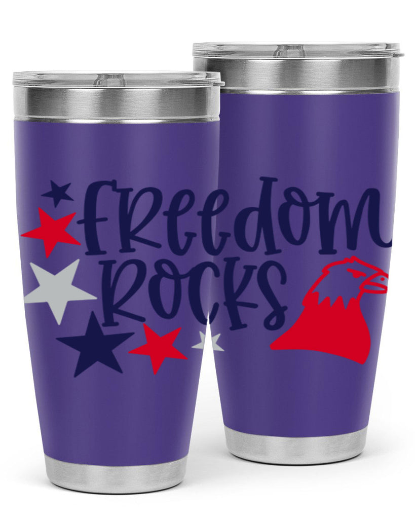 Freedom Rocks Style 148#- Fourt Of July- Tumbler