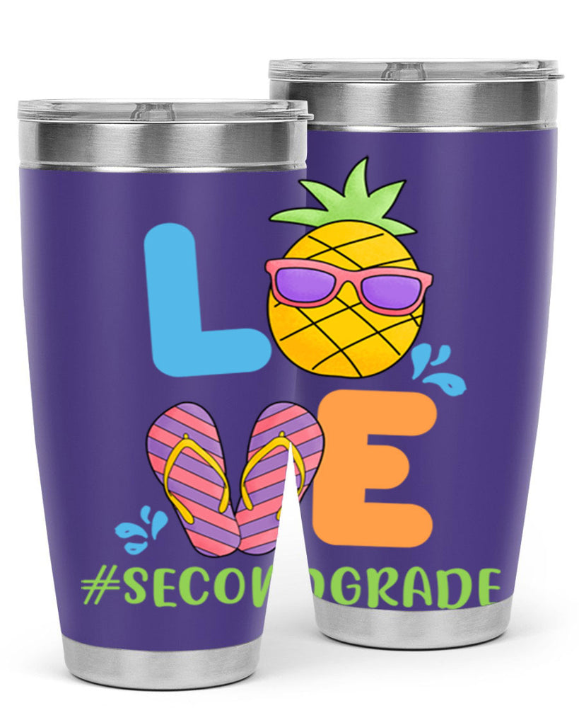 LOVE 2nd Grade Summer Pineapple 17#- second grade- Tumbler