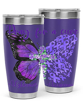 Pray For A Cure AlzheimerS Awareness 208#- alzheimers- Tumbler