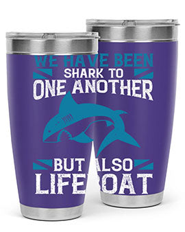 We have been shark to one another but also lifeboat Style 6#- shark  fish- Tumbler