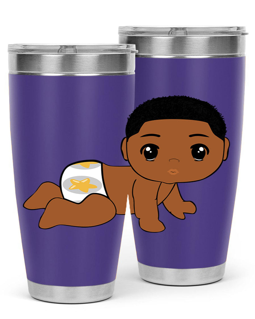 black baby boy 3#- black men - boys- tumbler