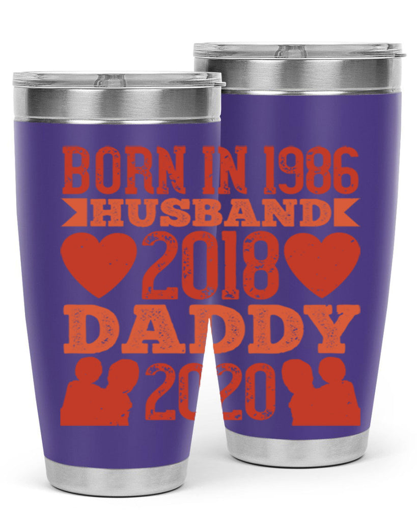 born in husband daddy 123#- fathers day- Tumbler