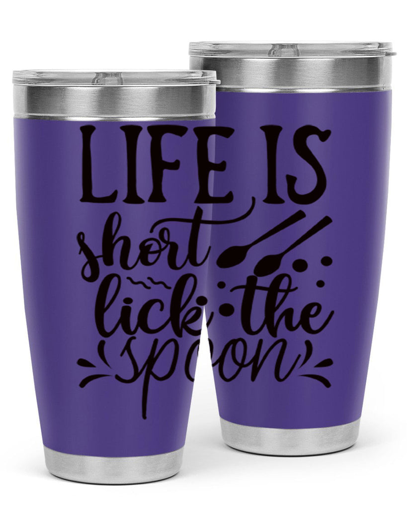 life is short lick the spoon 23#- kitchen- Tumbler