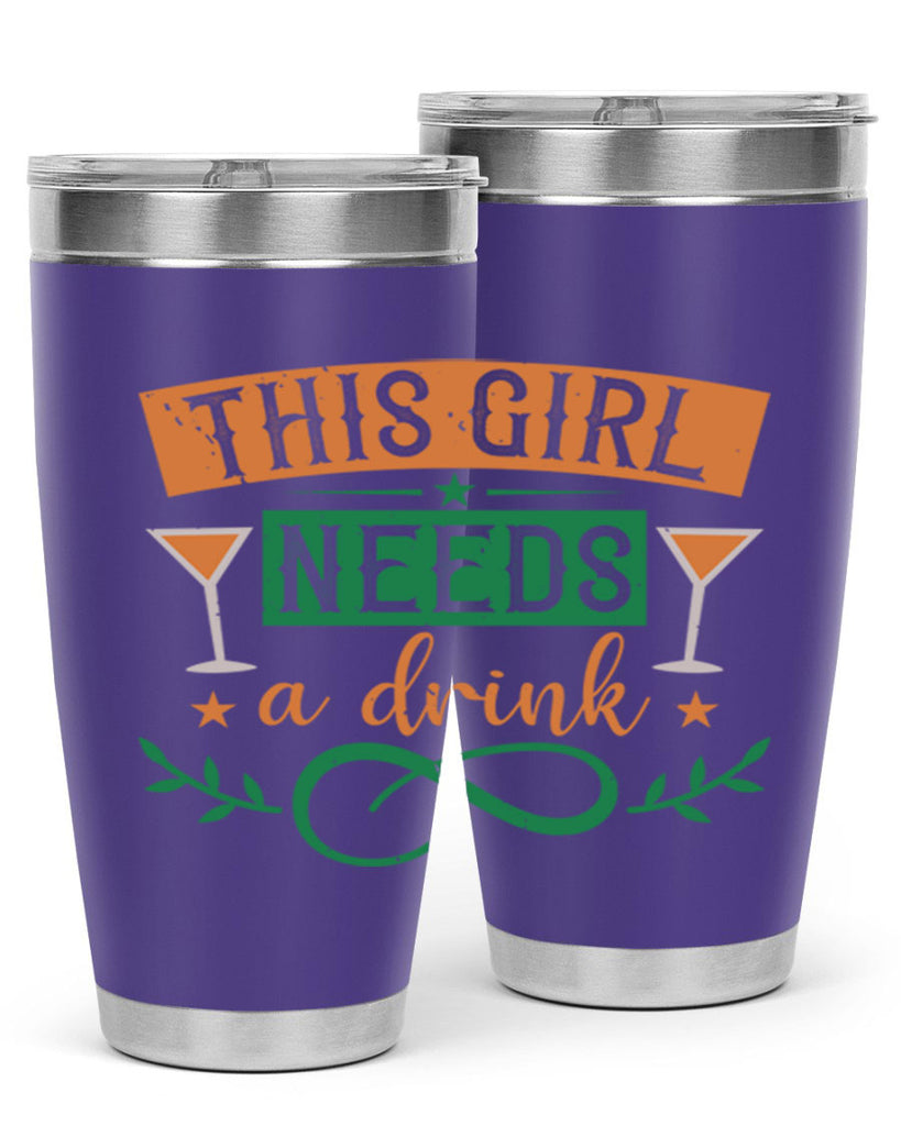 this girl needs a drink 1#- mardi gras- Tumbler