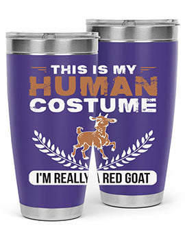 this is my human costume im really a red goat Style 1#- goat- Tumbler