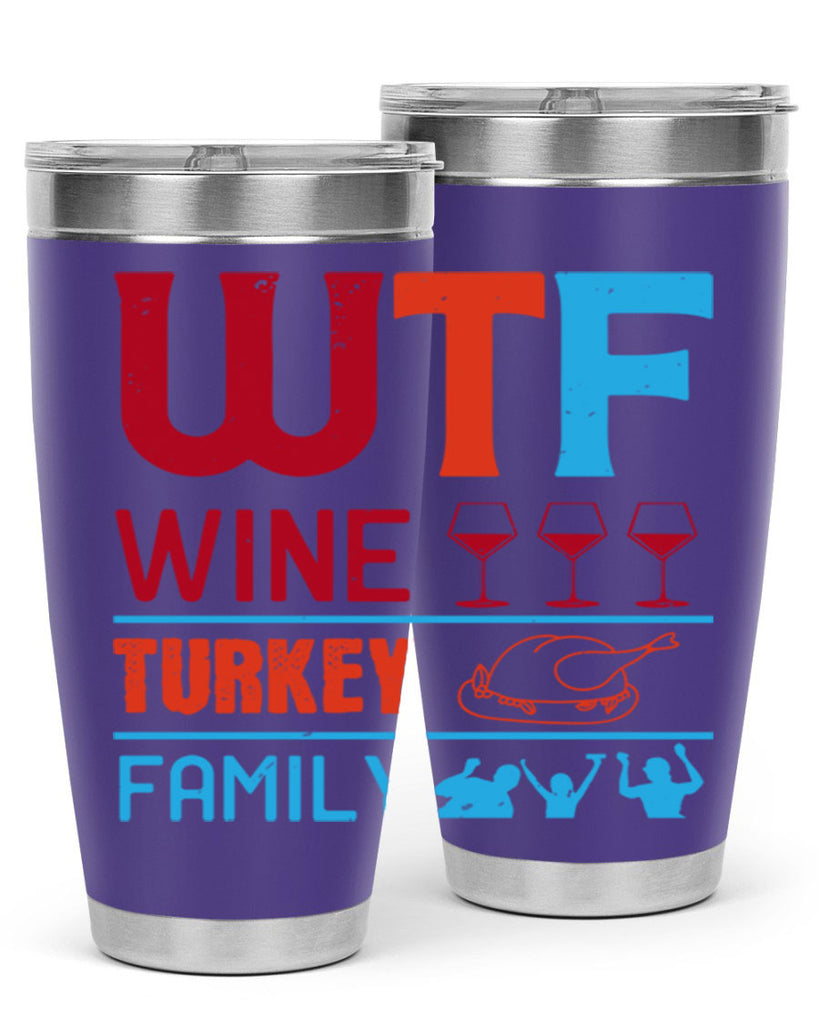 wtf wine turkey family 102#- wine- Tumbler