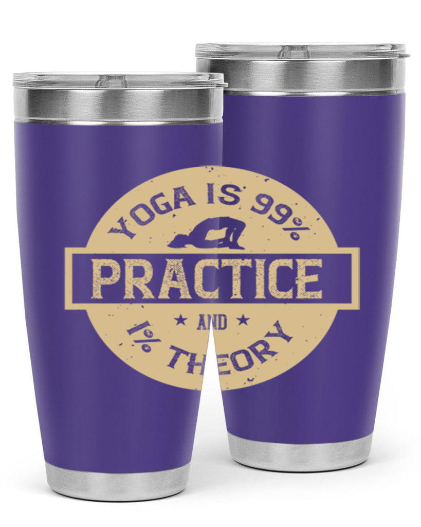 yoga is practice and theory 28#- yoga- Tumbler