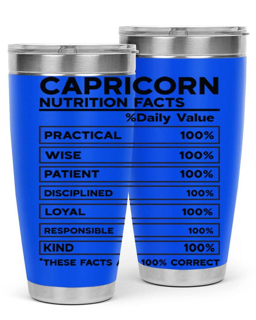 Capricorn Nutrition Facts 185#- zodiac- Tumbler