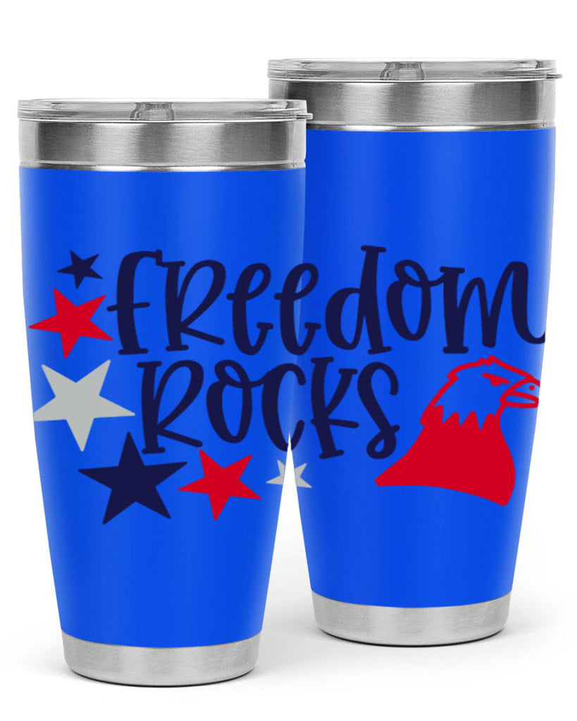 Freedom Rocks Style 148#- Fourt Of July- Tumbler