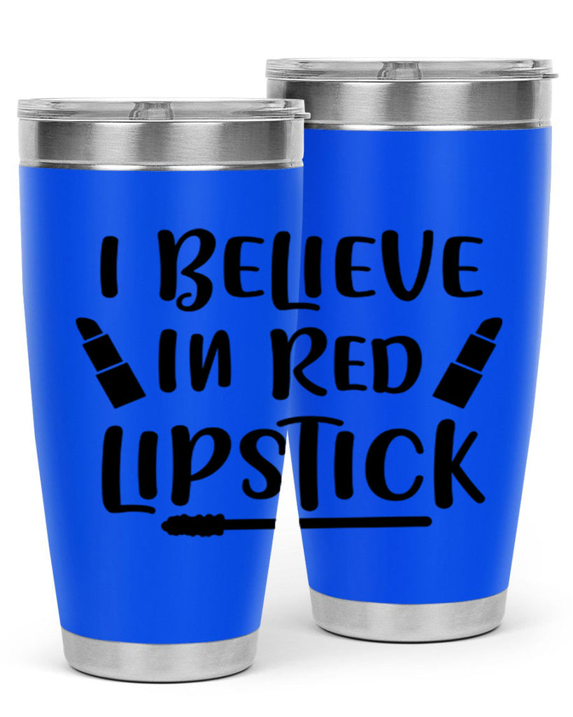I Believe In Red Lipstick 104#- fashion- Cotton Tank