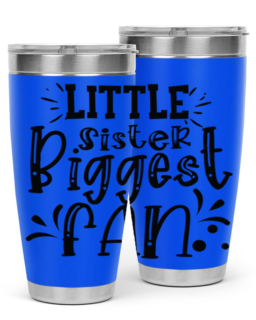 Little Sister Biggest Fan 2055#- baseball- Tumbler
