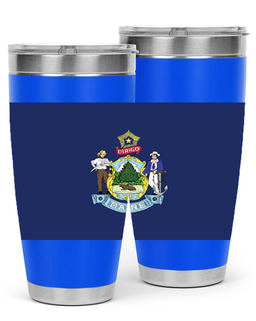 Maine 33#- Us Flags- Tumbler