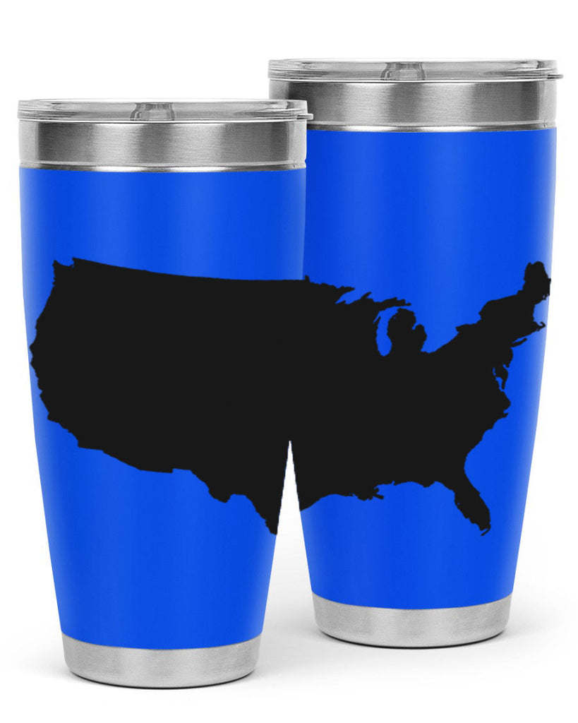 USA Solid Map Style 76#- Fourt Of July- Tumbler