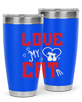 love my cat Style 67#- cat- Tumbler