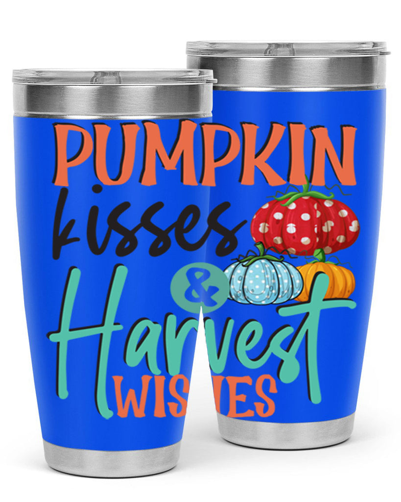 pumpkin kisses harvest wishes 526#- fall- Tumbler