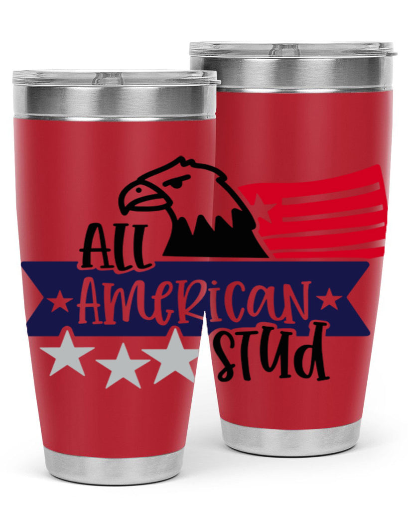 All American Stud Style 142#- Fourt Of July- Tumbler