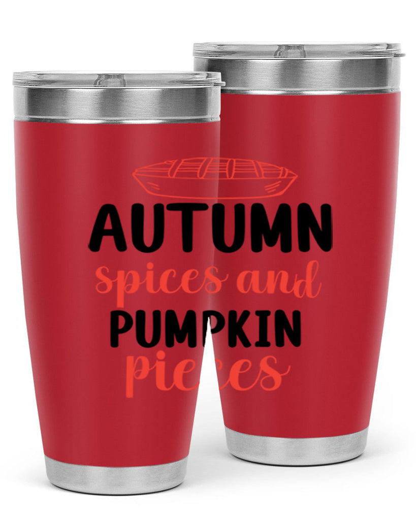 Autumn spices and pumpkin pieces 32#- fall- Tumbler