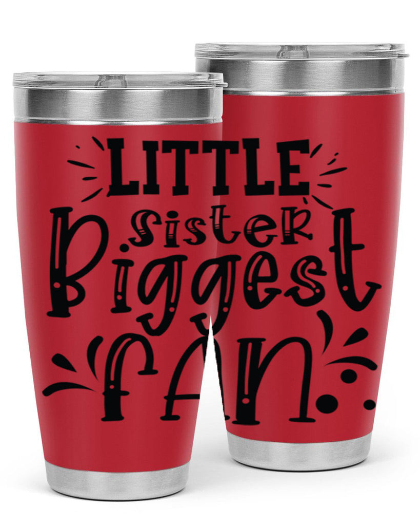 Little Sister Biggest Fan 2055#- baseball- Tumbler