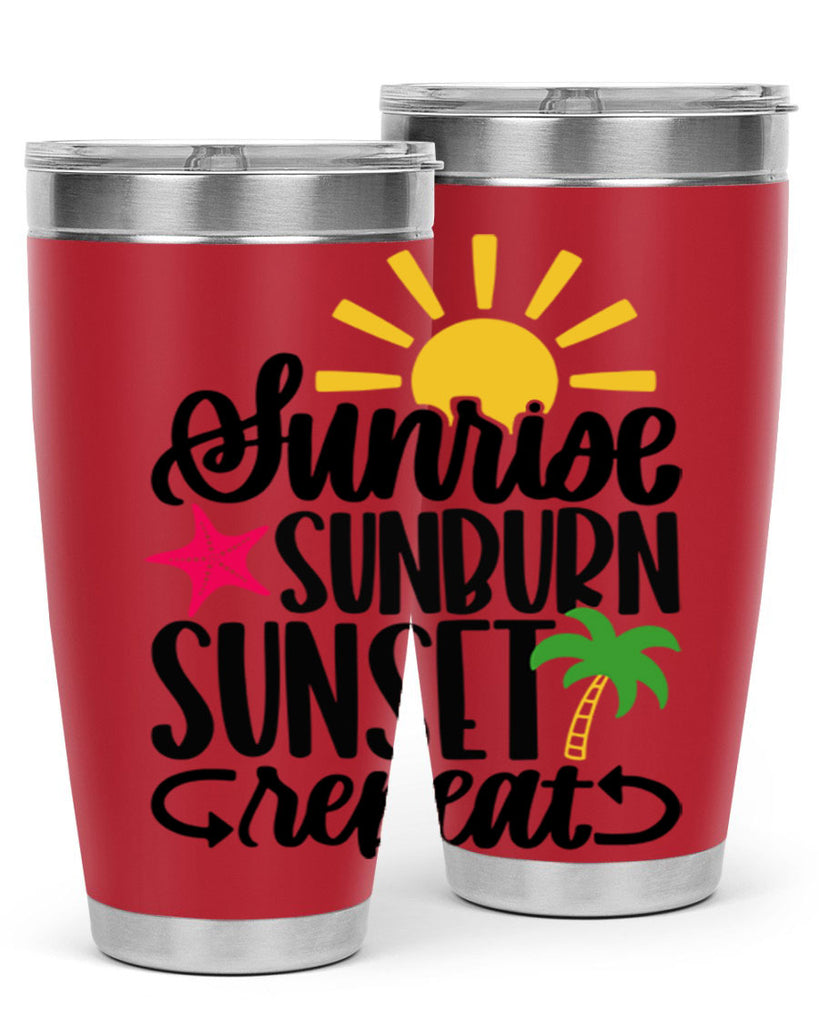 Sunrise Sunburn Sunset Repeat Style 16#- summer- Tumbler