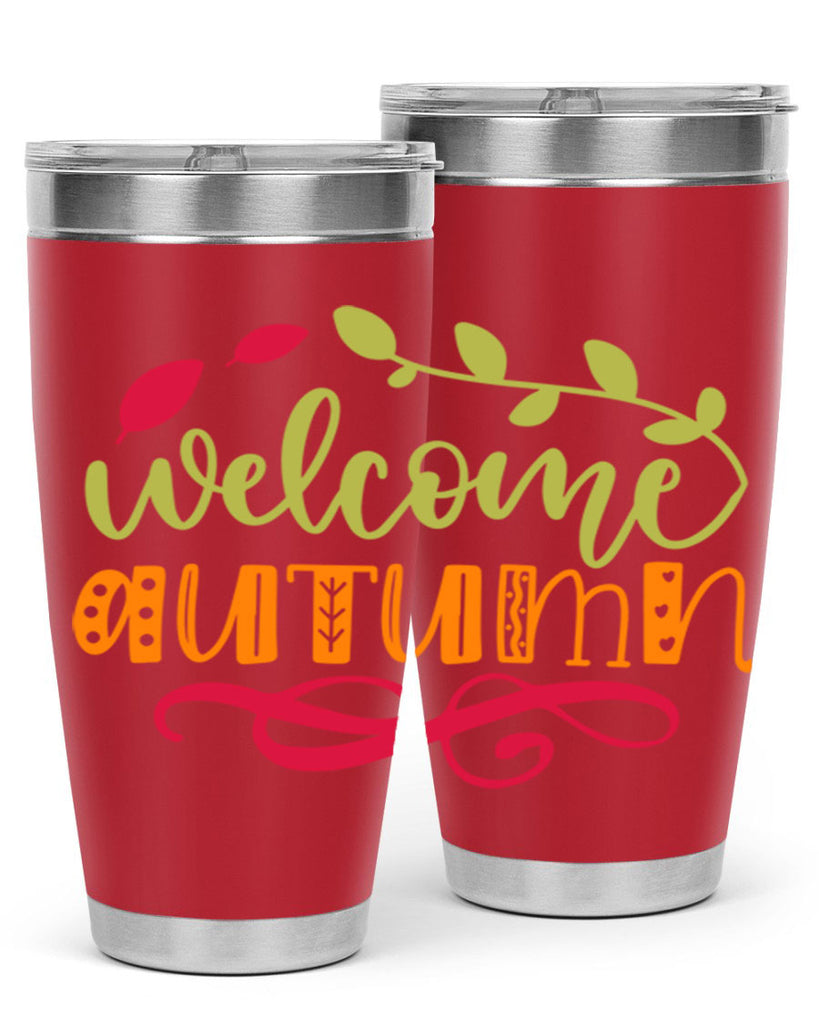 Welcome Autumn 629#- fall- Tumbler