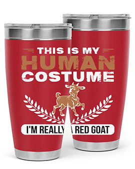 this is my human costume im really a red goat Style 1#- goat- Tumbler