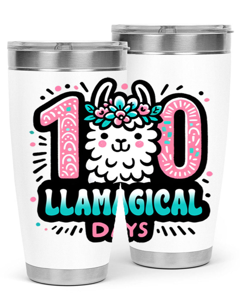 100 Llamagical Days Sublimation 35#- 100 days of school- Tumbler