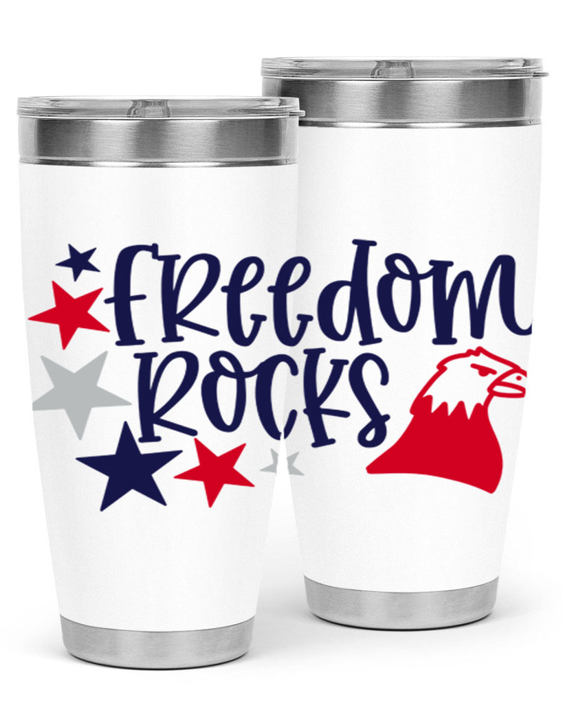Freedom Rocks Style 148#- Fourt Of July- Tumbler