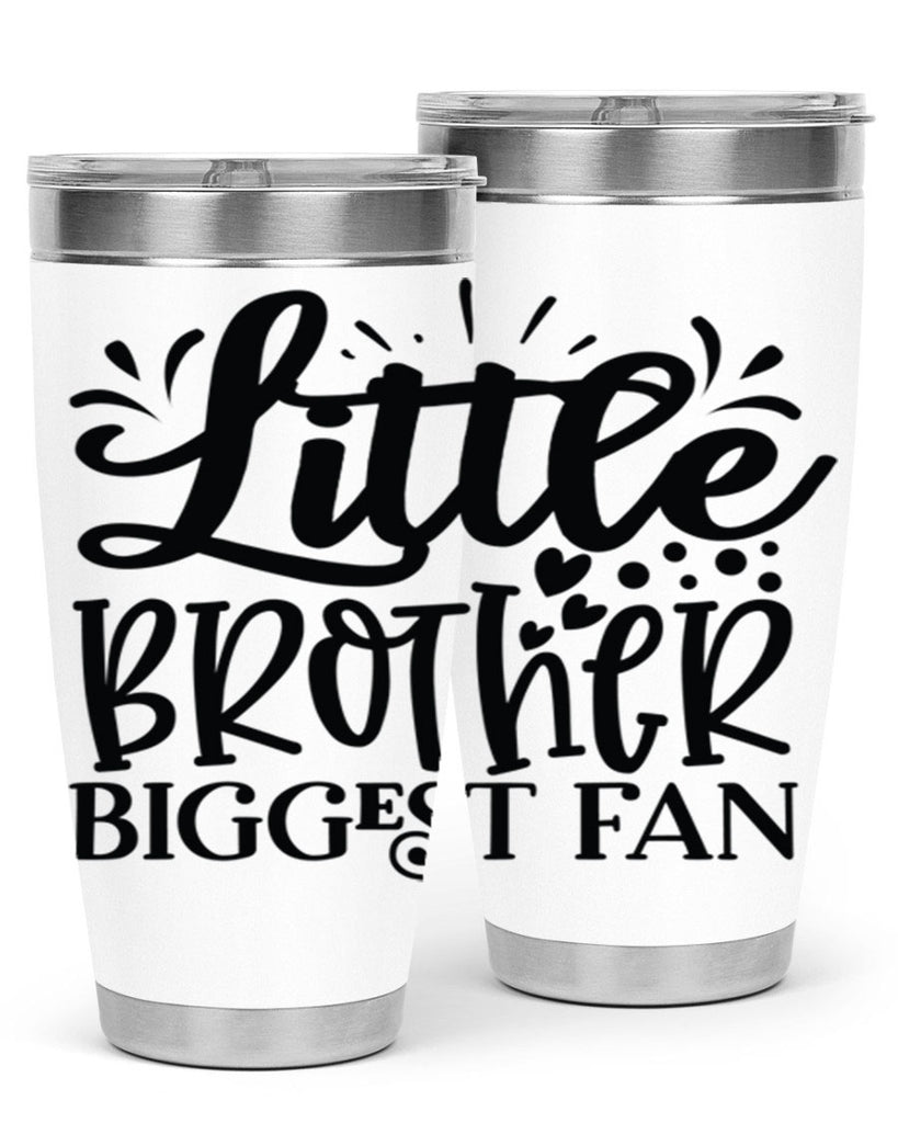 Little Brother Biggest Fan 2056#- baseball- Tumbler
