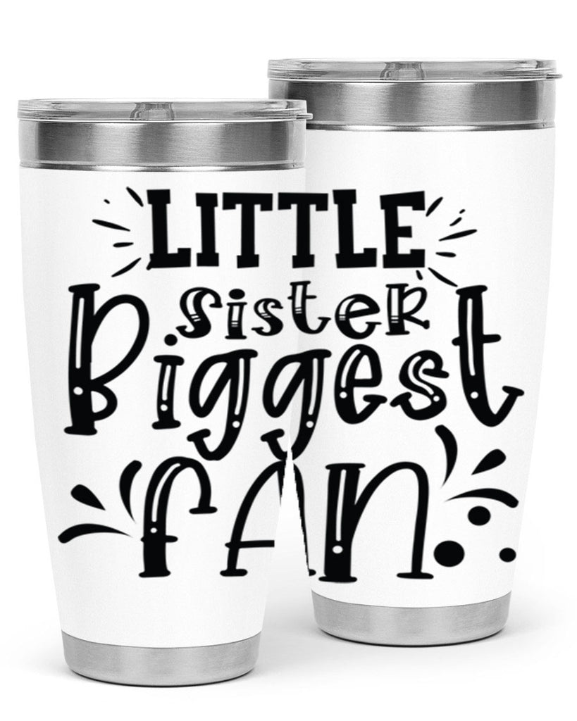 Little Sister Biggest Fan 2055#- baseball- Tumbler