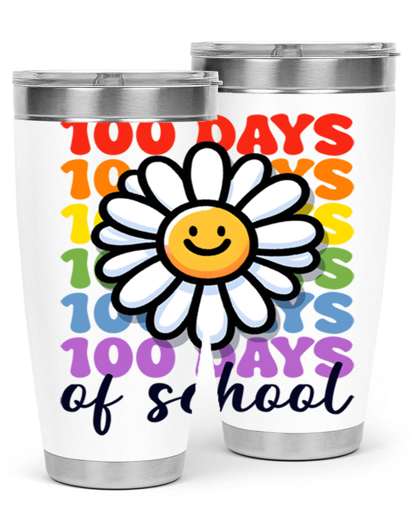 Retro Flower 100 Days Of 56#- 100 days of school- Tumbler
