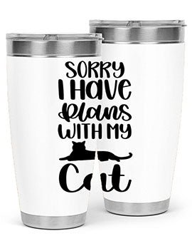 Sorry I Have Plans Style 105#- cat- Tumbler