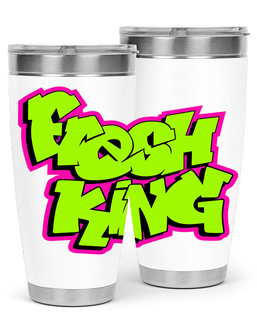 fresh king 147#- black words phrases- Cotton Tank