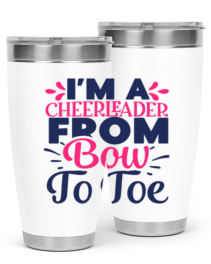 im a cheerleader bow to toe 1743#- cheer- Tumbler