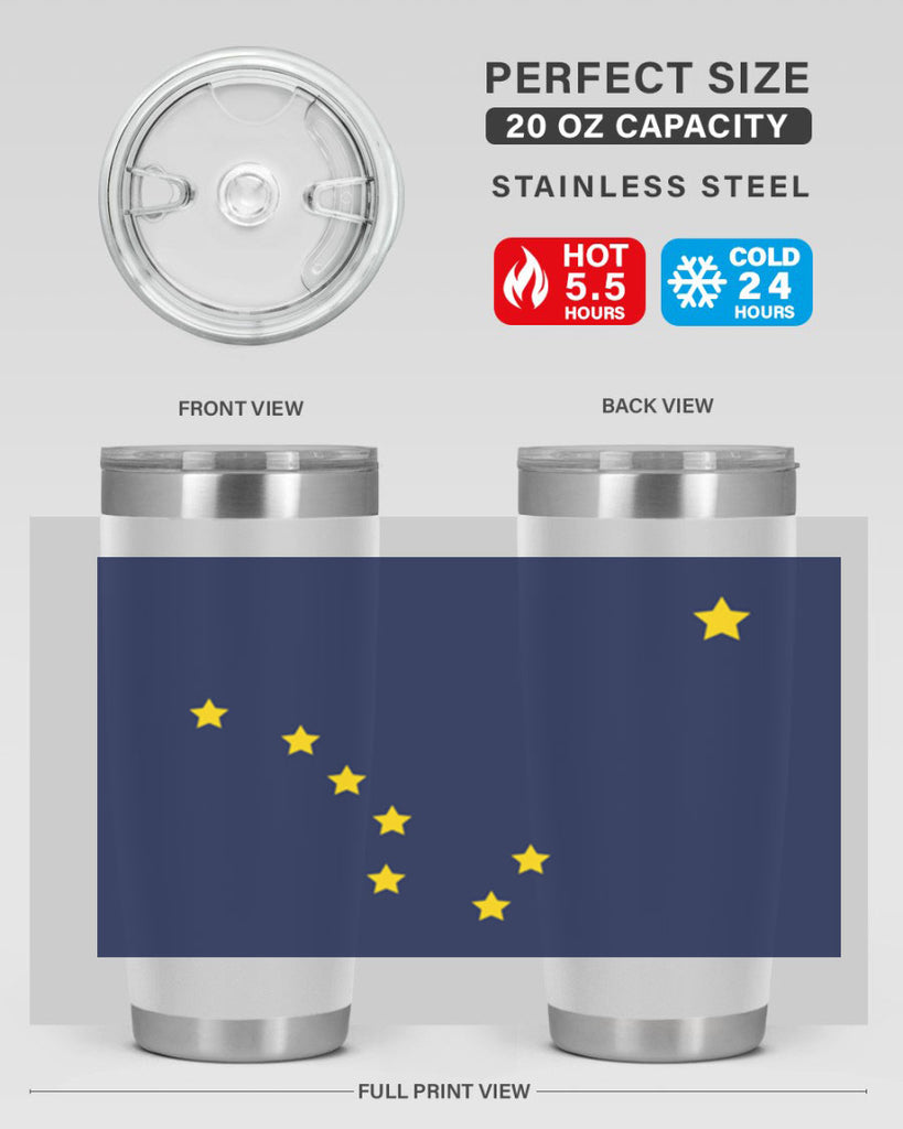 Alaska 50#- Us Flags- Tumbler