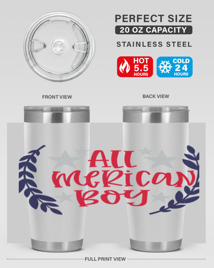 All Merican Boy Style 143#- Fourt Of July- Tumbler
