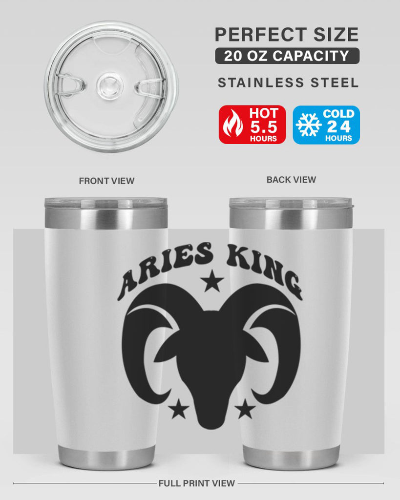 Aries king 110#- zodiac- Tumbler