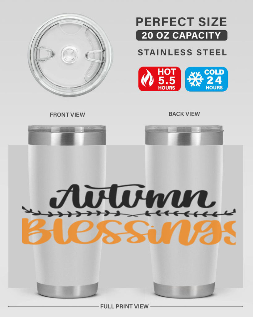 Autumn Blessings 473#- fall- Tumbler