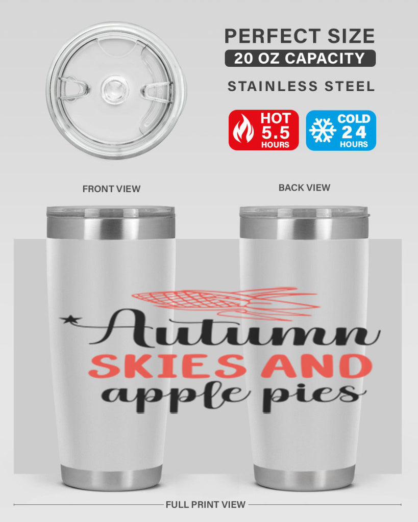 Autumn skies and apple pies 29#- fall- Tumbler