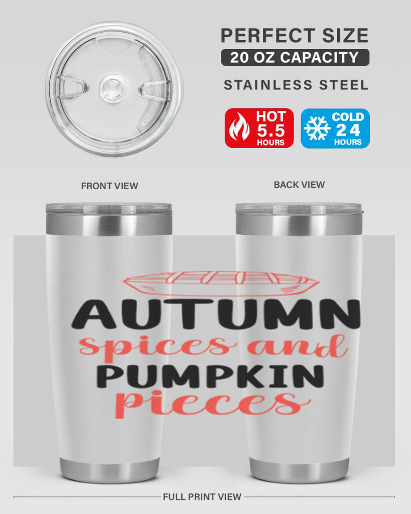 Autumn spices and pumpkin pieces 32#- fall- Tumbler