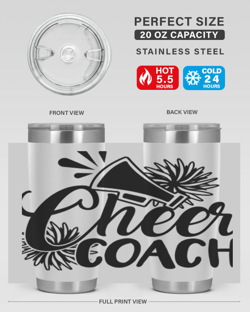 Cheer coach 1392#- cheer- Tumbler