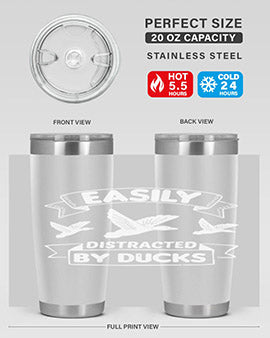 Easily Distracted By Ducks Style 48#- duck- Tumbler
